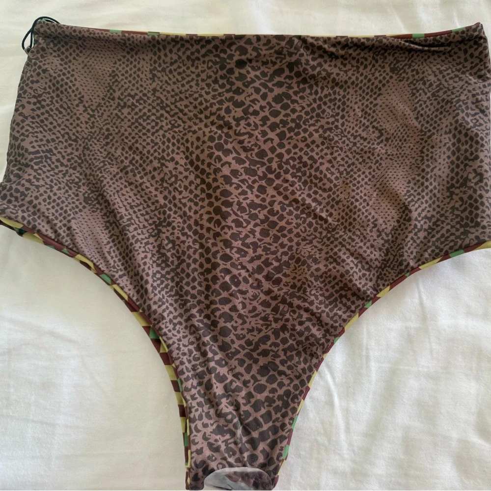 Acacia Swimwear Seychelles Gaucho Checkered Bikini Bottom - Picture 6 of 6